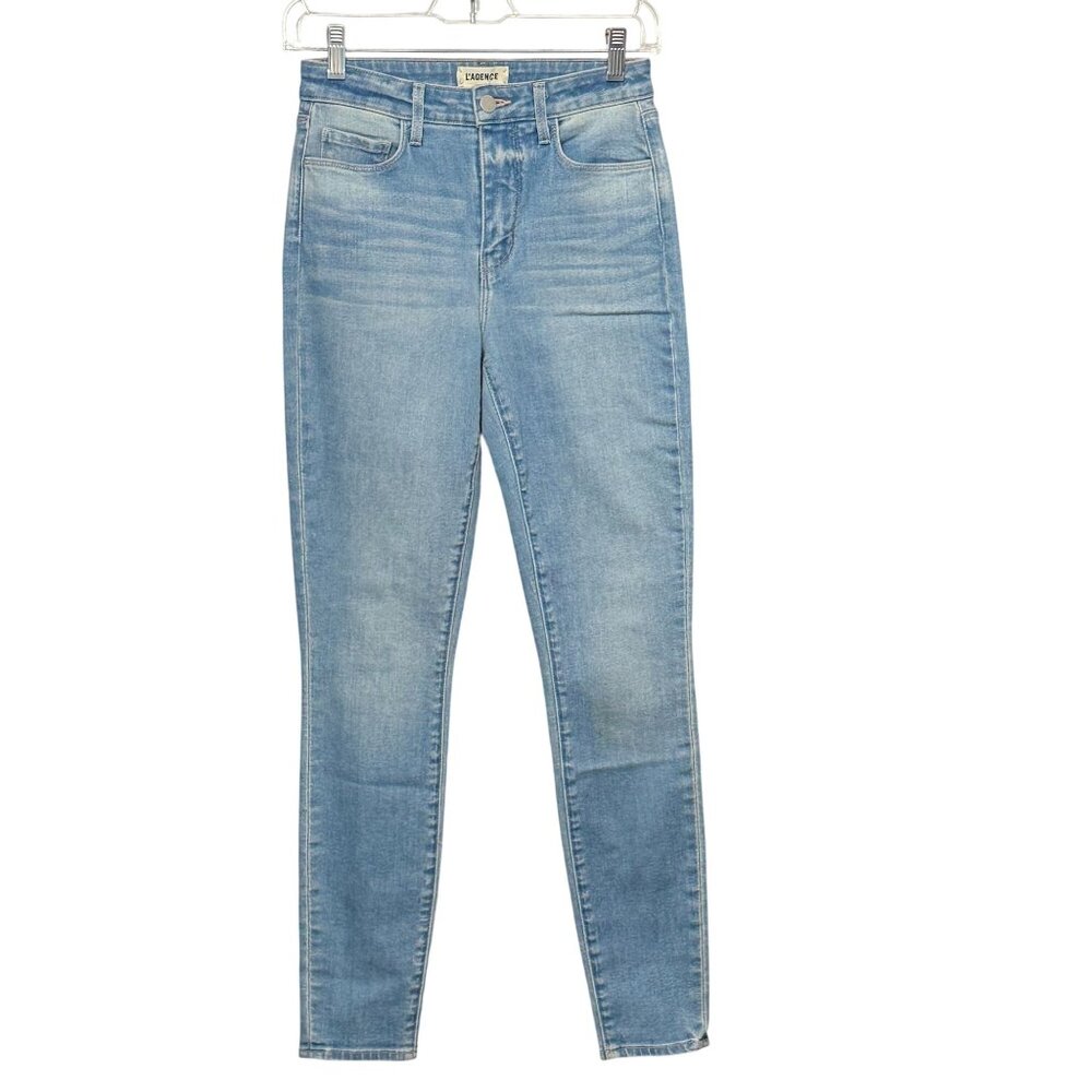 LAgence Womens Skinny Denim Jeans High-Rise Stretch Monique Light Blue Size 25